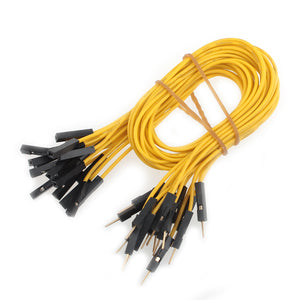 GDW AZ2 Male to Female DuPont Breadboard Jumper Wires for Arduino - Yellow (40-Piece / 31cm)