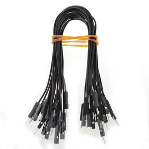 GDW AZ4 Universal Male to Male DuPont Cables Set for Arduino - Black (22.5cm / 40 PCS)