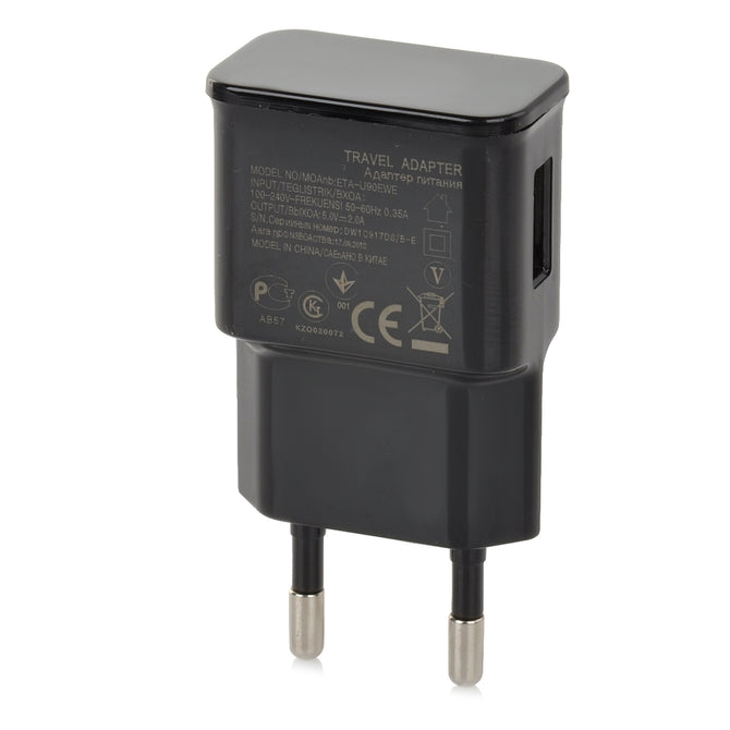 5V 2000mA EU Plug Power Charging Adapter - Black (100~240V)