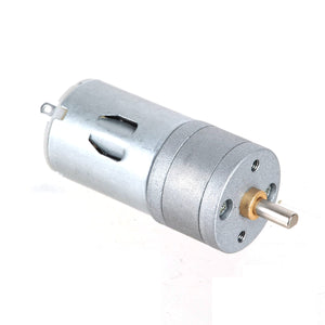 ZnDiy-BRY 25GA-1200 DC 12V 1200RPM / DC 6V 600RPM High Torque Gear Motor - Silver