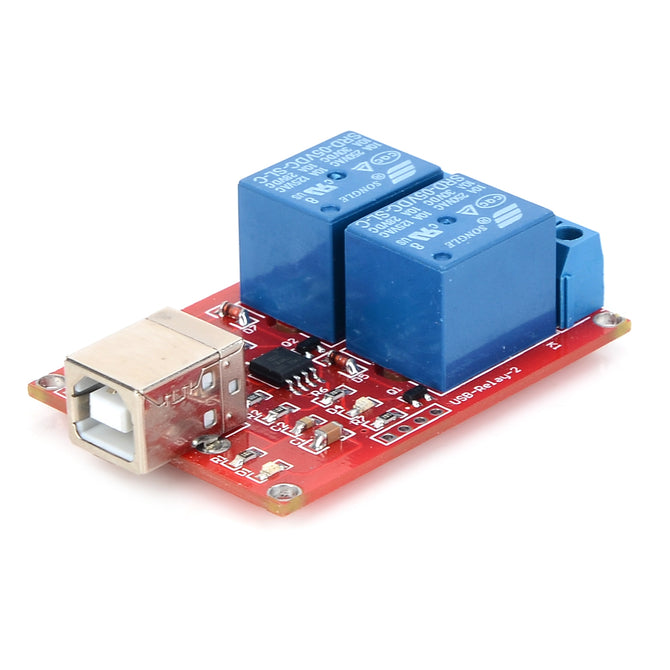 Keyes 2-Way 5V Free-Drive USB Control Switch Relay Module - Red