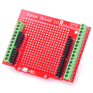 Robotale Proto Screw Shield Assembled for Arduino - Red