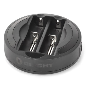 OLIGHT OMNI-DOK 2-Slot 14500 / 18650 / 16340 / NiMH AA / AAA Battery Charger (US-Plug / 144cm)