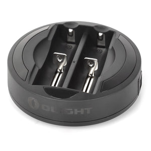 OLIGHT OMNI-DOK 2-Slot 14500 / 18650 / 16340 / NiMH AA / AAA Battery Charger (EU-Plug / 142cm)