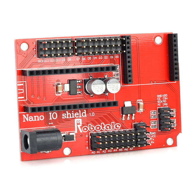 Nano 328P IO Sensor Wireless Expansion Board - Red (Works with Official Arduino Boards)