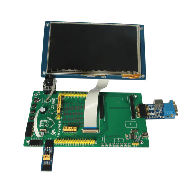 Waveshare 7" LCD + DVK521 w/ I2C SPI VGA interface + Camera + FRAM + DataFlash for Cubieboard