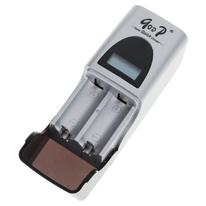 2 x AA/AAA Battery Wall Charger with 0.7" LCD Display (100~240V AC)