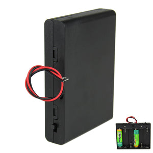DIY 9V 6 x AA Battery Holder Case Box with Leads and Switch