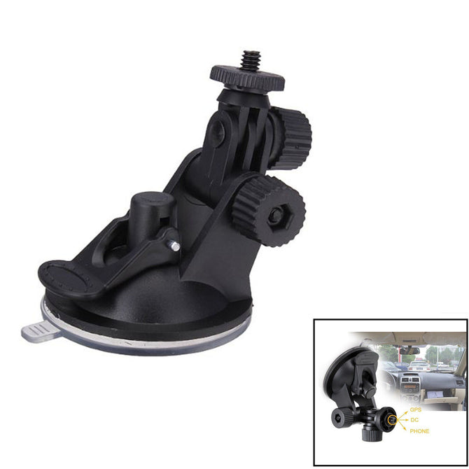 Car Suction Cup Mount TrIPOD Holder for GPS / Camera / GoPro - Black