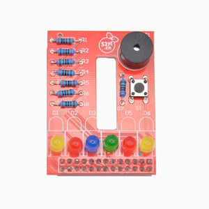 DIY RPI BerryClip 6-LED Add-on Board Python Learning Board for Raspberry PI - Red