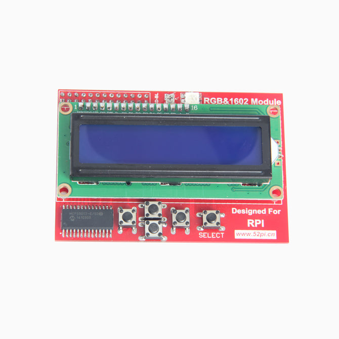 TENYING RGB Negative 16 x 2 LCD + Keypad Kit for Raspberry Pi - Red