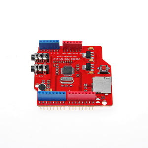 SoaringE E00312 VS1053 MP3 Shield Development Board w/ TF Card Slot / Ampllifier for Arduino - Red