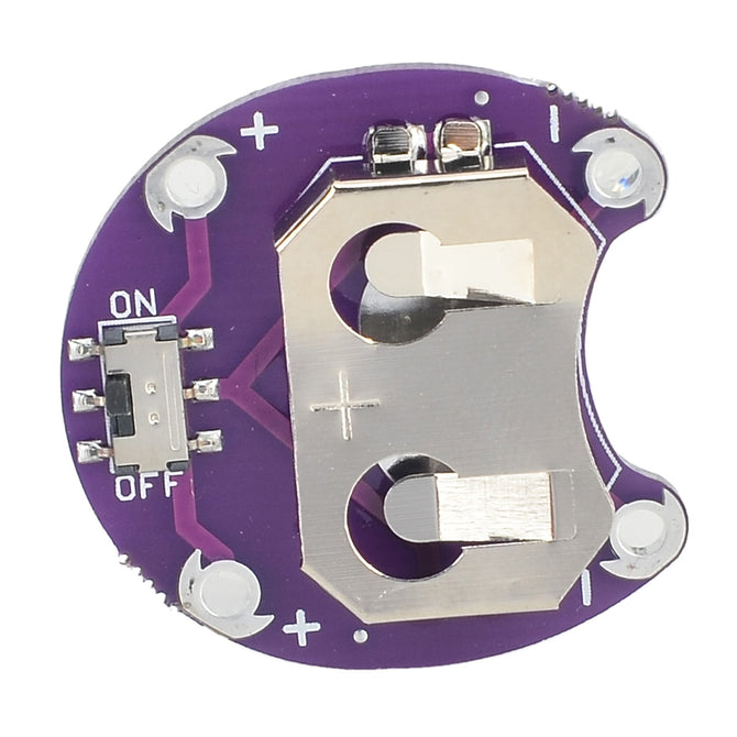 LilyPad Cell Button CR2032 Battery Holder Module - Purple