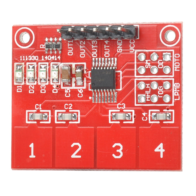 KEYES-TTP224 4-CH Digital Capacitive Touch Control Sensor Module - Red