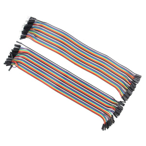Universal PVC Male to Female + Female to Female DuPont Cables - Multicolored (30cm)