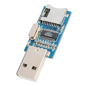 GL827 USB Port Mini SD Card Reader Board Module - Deep Blue