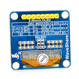 Waveshare 0.96" OLED (B) SSD1306 Display Screen Module - Deep Blue