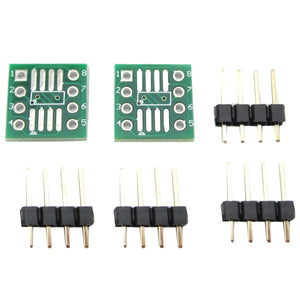 Dual-Sided SOP8/SSOP8/TSSOP8 SMD to DIP Adapter Board - Green