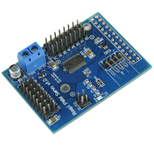 16-way Servo Control Expansion Board for Raspberry Pi B/B+ / Arduino - Blue