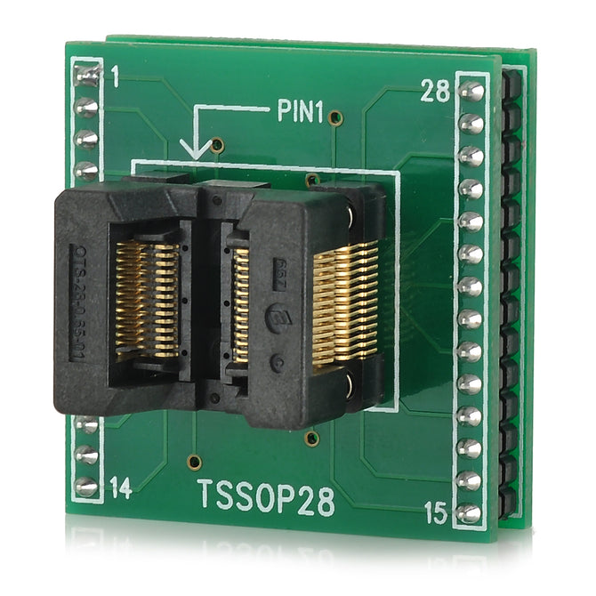 TSSOP28 to DIP28 Programmer Adapter - Green + Black