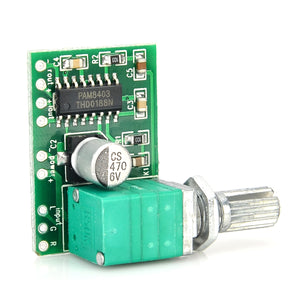 XTW8403 Mini 5V Digital Amplifier Board w/ Switch Potentiometer -Green