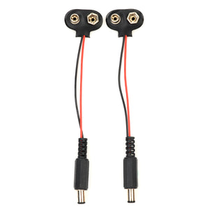 9V Battery Snap Connector to DC Power Adapter for Arduino (13cm,2PCS)