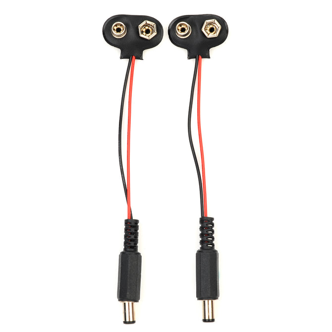 9V Battery Snap Connector to DC Power Adapter for Arduino (13cm,2PCS)