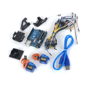 UNO R3 Board + 9g Servo + Holder + Breadboard Cables Kit for Arduino - Deep Blue + Multicolored
