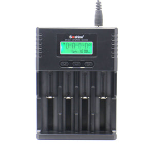 Soshine H4 1.5" LCD Charger for Li-ion, LiFePO4, 26650, 18650, AA, AAA