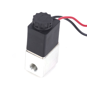 PT1/4" 2-Way Normally Closed Pneumatic Aluminum Electric Solenoid Air Valve (12V DC)
