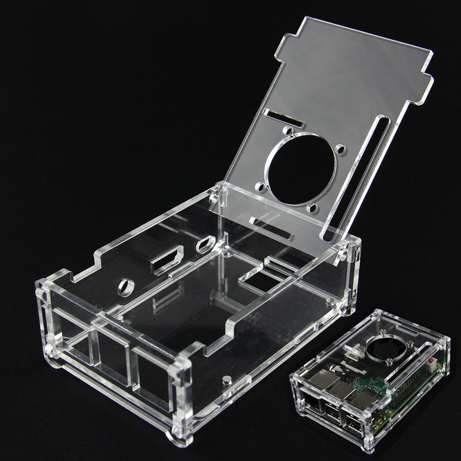 New Acrylic Case for Raspberry Pi B+ V32 Version - Transparent