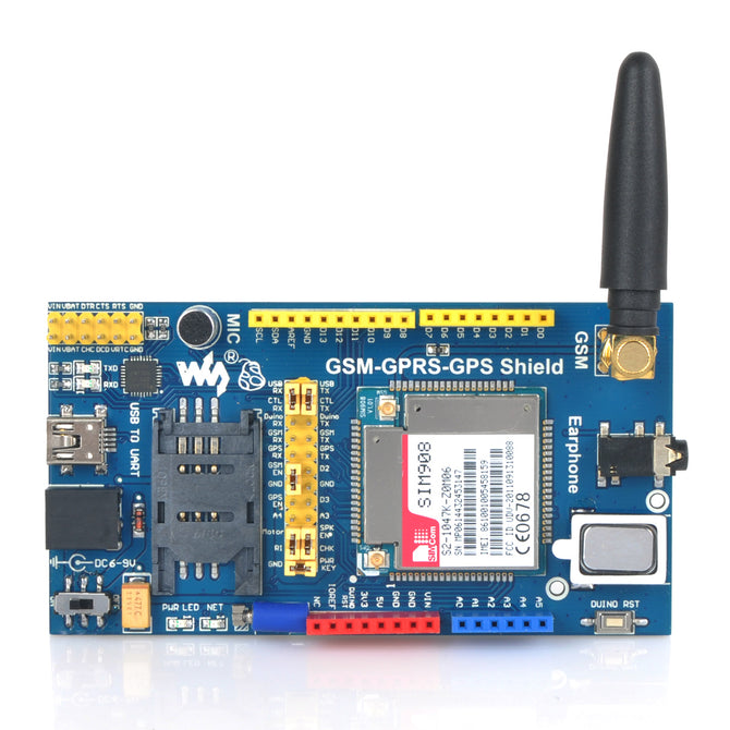 Waveshare Phone Shield SIM908 GSM GPS GPRS Development Board - Green