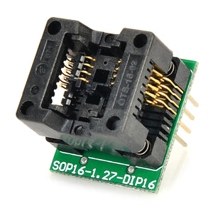 SOP8 to DIP8 Programming Adapter Socket Module - Black + Green (150mil)