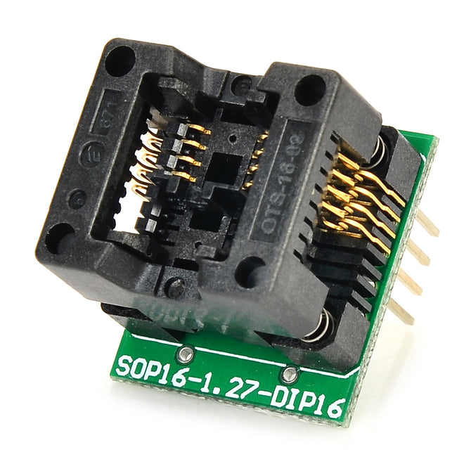 SOP8 to DIP8 Programming Adapter Socket Module - Black + Green (150mil)