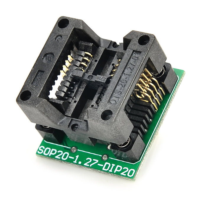 SOP8 to DIP8 Programming Adapter Socket Module - Black + Green (205mil)