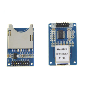 PCB Ethernet Module w/ SD Card Module - Blue