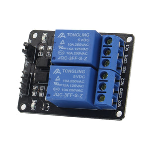 5V 10A 2-CH Relay Module w/ Optical Coupling Board for Arduino - Black