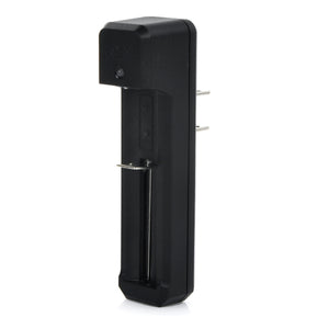 HG-103Li Portable 18650 Battery US Plugs Charger w/ Indicator - Black (100~240V)