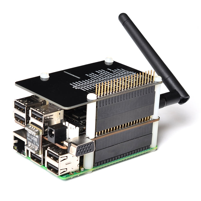 SupTronics X200ST Expansion Board + Connection Board + Cables + Adapter Set for Raspberry Pi B+