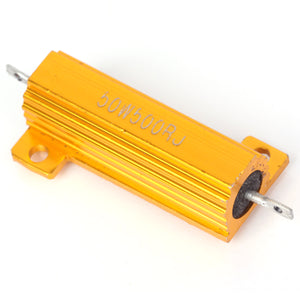 ZnDiy-BRY 50W 500ohm Aluminum Alloy Resistor - Golden