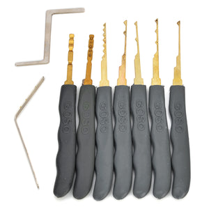 B104 Steel Computer Lock Pick Tool Set - Grey + Silver (7 PCS)