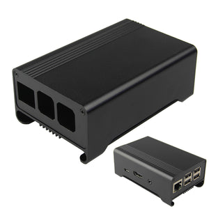 Aluminum Alloy Case Enclosure Box for Raspberry Pi B+,2 Model B -Black