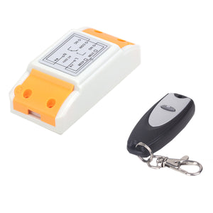 ZnDiy-BRY ZBYB10 220V 1CH Remote Control Switch + 1-Button Wireless Remote Control - White + Black