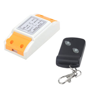 ZnDiy-BRY ZBYB13 220V 1CH Remote Control Switch + Butterfly Dual-Key Remote Control - White + Black