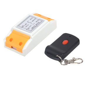 ZnDiy-BRY ZBYB14 220V 1CH Remote Control Switch + 1-Key Wireless Remote Control - White + Black