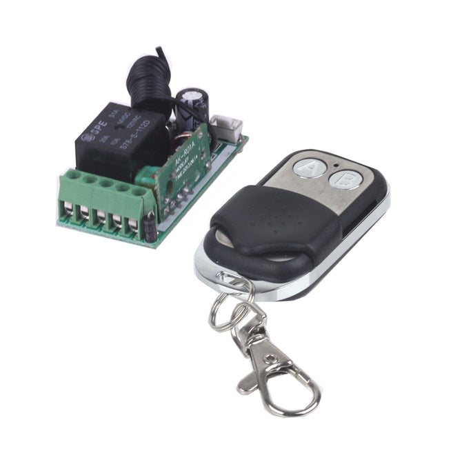 ZnDiy-BRY 12V Mini Wireless Remote Control Switch +Two Keys Metal Push Cover Remote Control