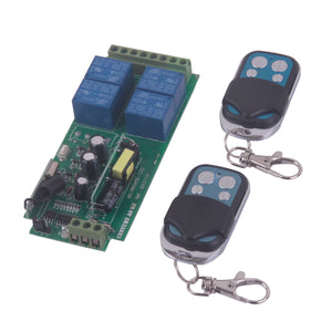 ZnDiy-BRY DC 85V~250V Wide Voltage 4-CH Remote Control Switch Kit (1-Driven-2)