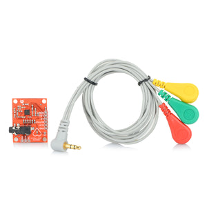 3.3V ECG Monitor Sensor Module for Arduino - Red (Works with Official Arduino Boards)