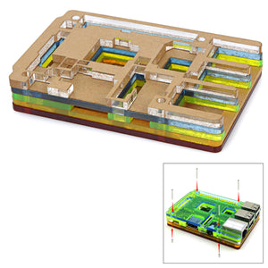 Wareshare Protective ABS Case for Raspberry Pi Model B+ - Multicolored