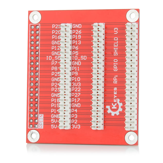 KEYES SMP0048 RPi GPIO Shield V3 Expansion Board - Red